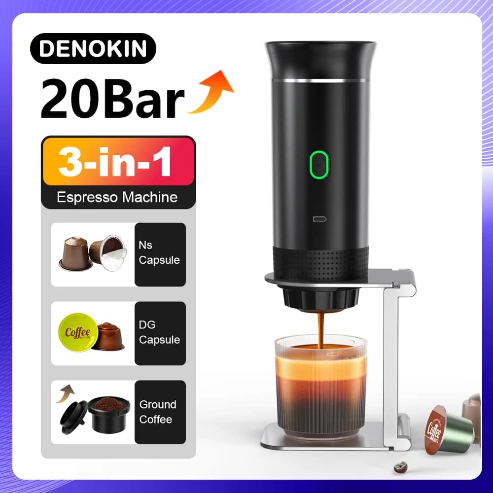 Kaasaskantav 3-ühes espressokohvimasin