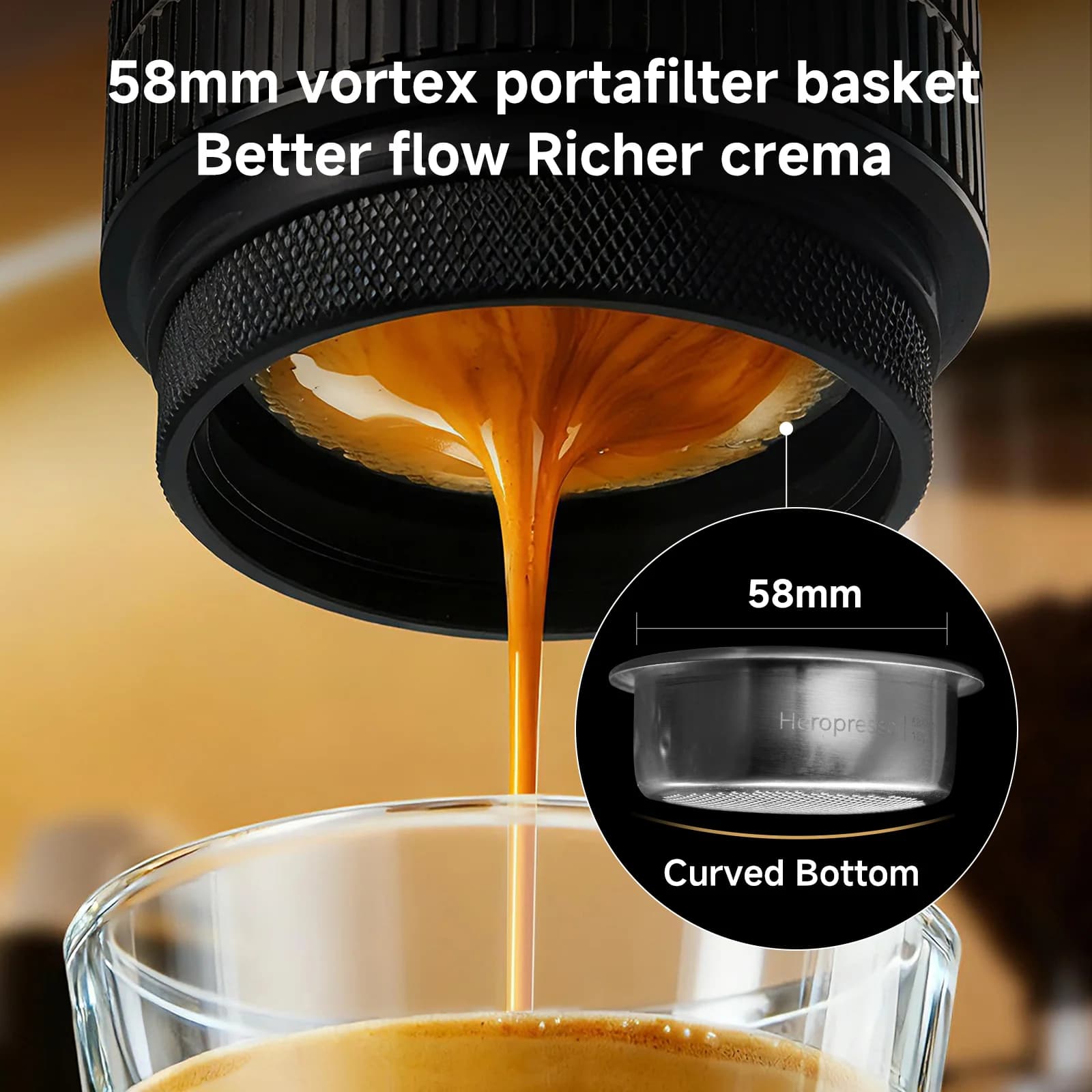 Kaasaskantav espressomasin 20-baar 58mm
